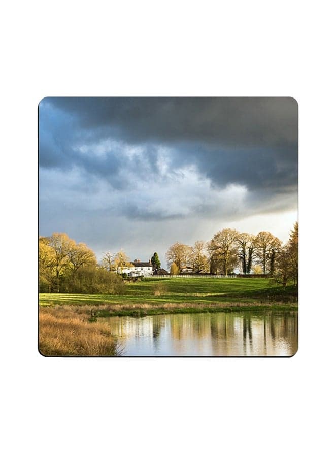 Pond Printed Coaster Multicolour 9x9cm