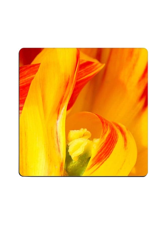 Tulip Printed Coaster Multicolour 9x9cm
