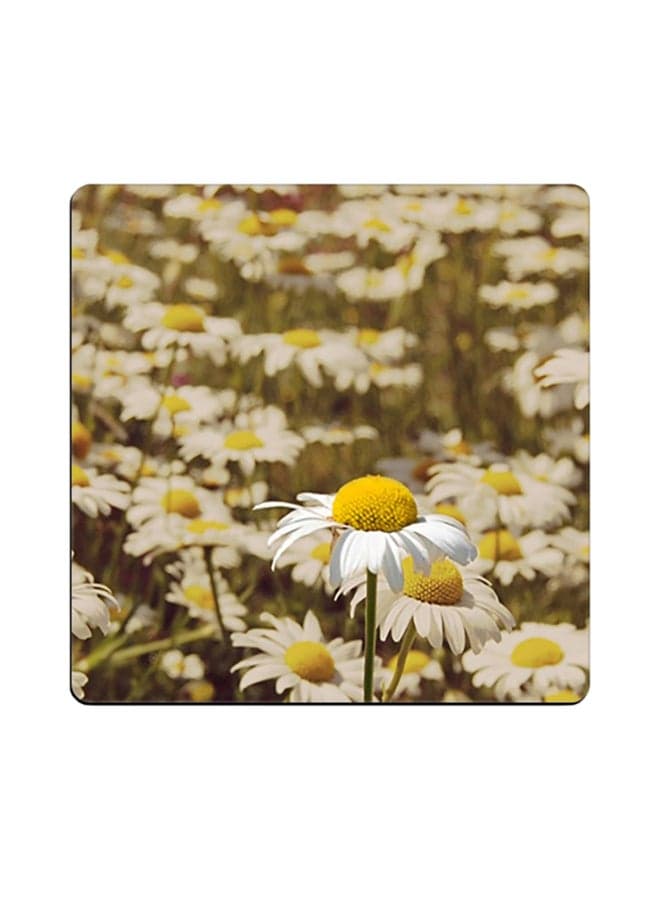 Sun Flower Printed Coaster Multicolour 9x9cm