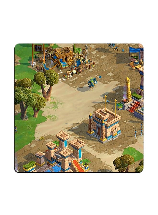 Cartoon Printed Coaster Multicolour 9x9cm