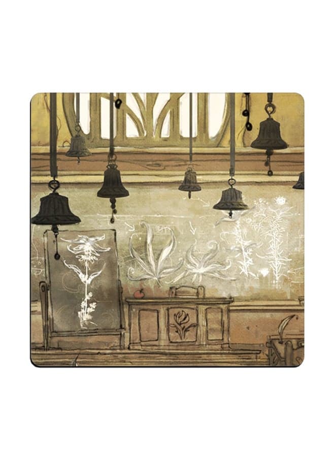 School Printed Coaster Multicolour 9x9cm