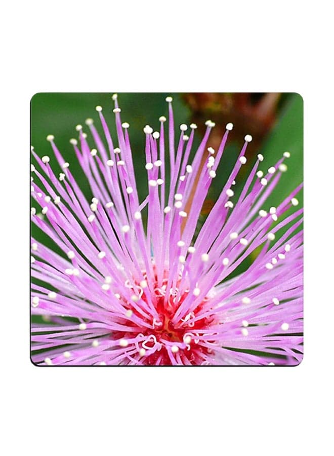 Flower Printed Coaster Multicolour 9x9cm