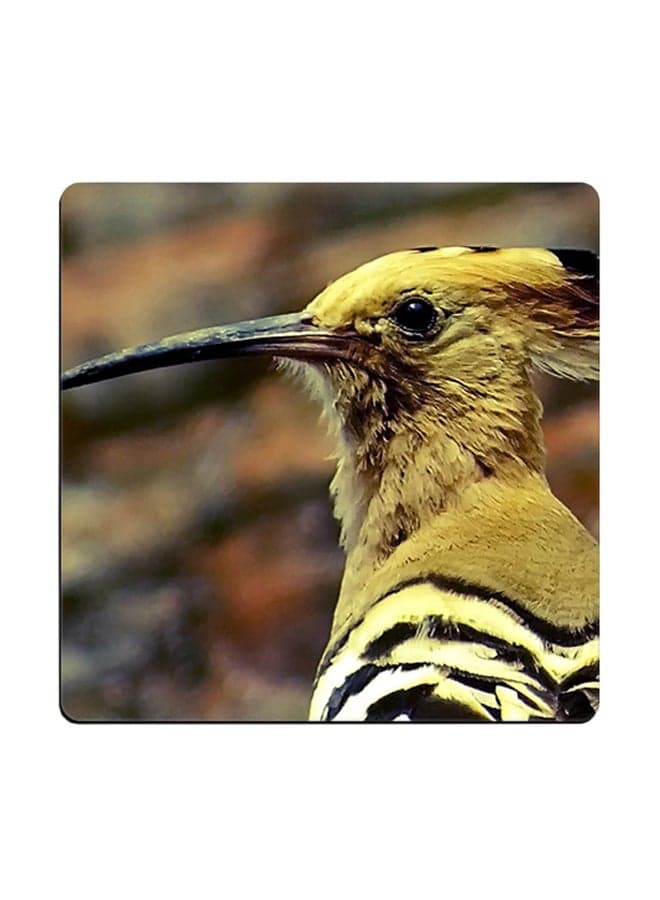Bird Printed Coaster Multicolour 9x9cm