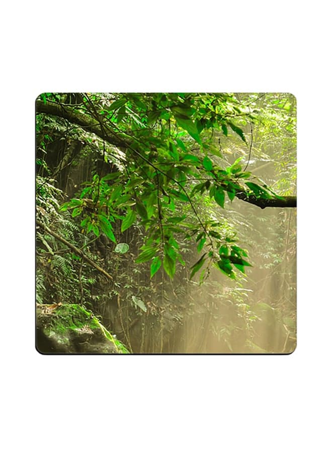 Nature Printed Coaster Multicolour 9x9cm
