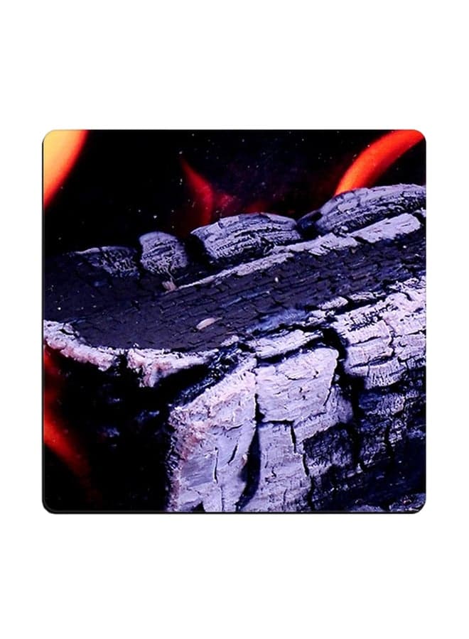 Fire Printed Coaster Multicolour 9x9cm
