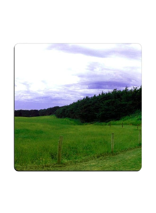 Nature Printed Coaster Multicolour 9x9cm