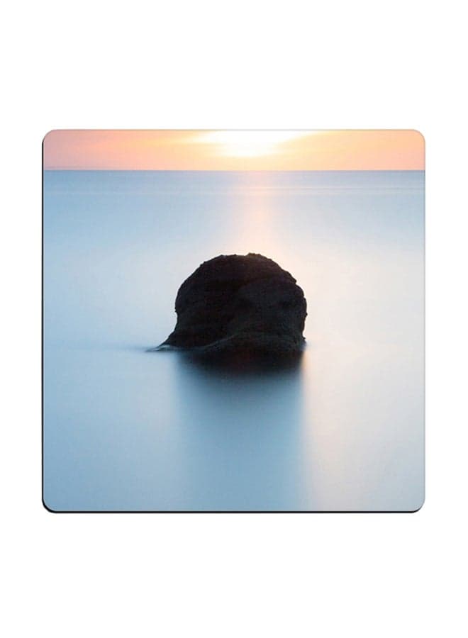 Lonely Rock Printed Coaster Multicolour 9x9cm