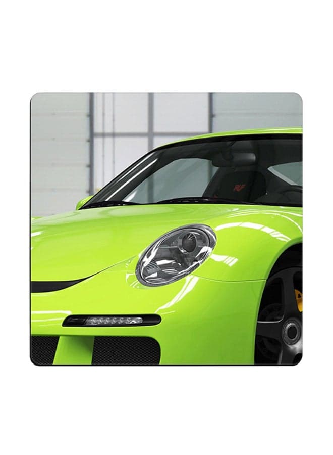 Sports Car Printed Coaster Multicolour 9x9cm