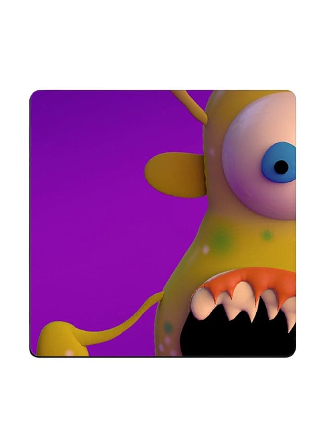 Cartoon Printed Coaster Multicolour 9x9cm