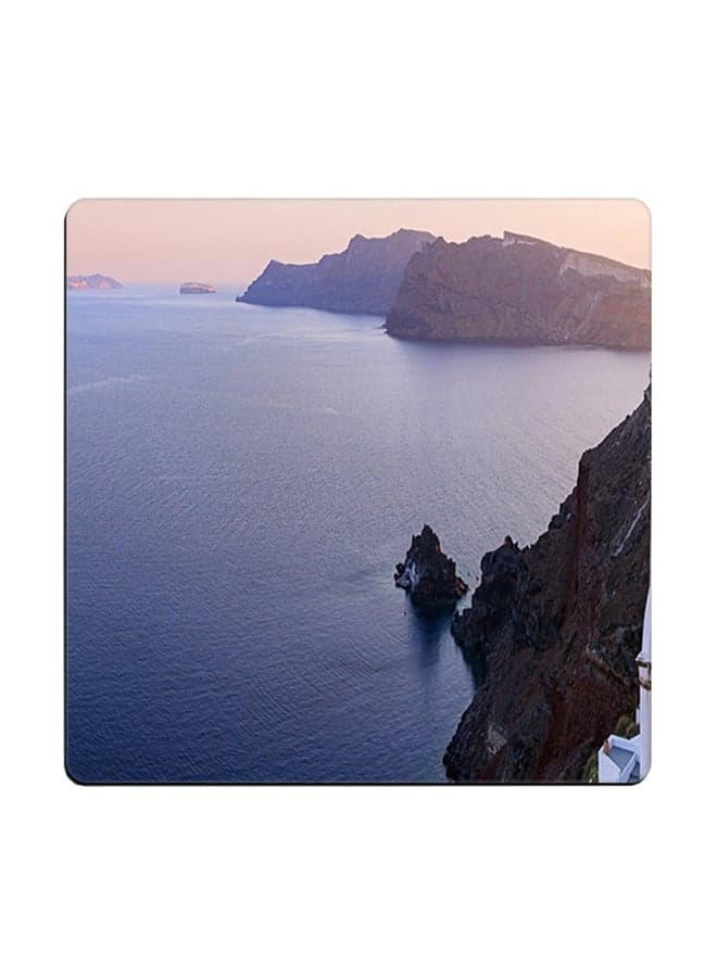 Nature Printed Coaster Multicolour 9x9cm