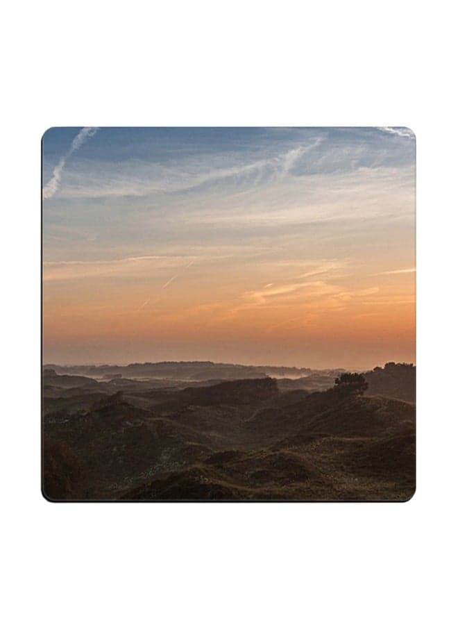 Nature Printed Coaster Multicolour 9x9cm