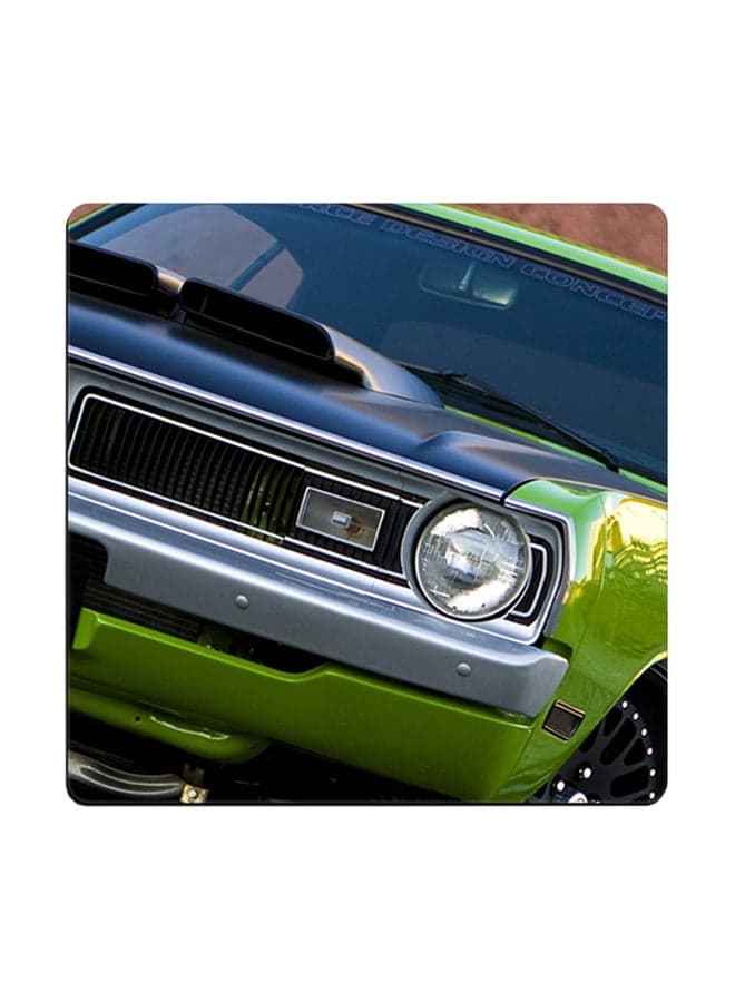 Sports Car Printed Coaster Multicolour 9x9cm