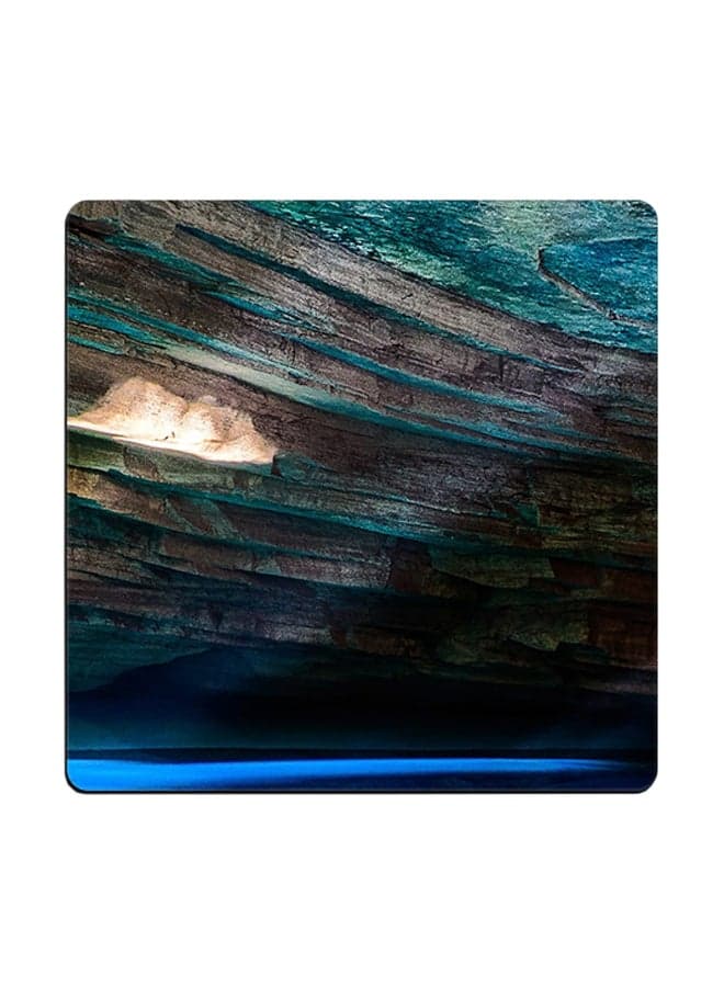 Nature Printed Coaster Multicolour 9x9cm