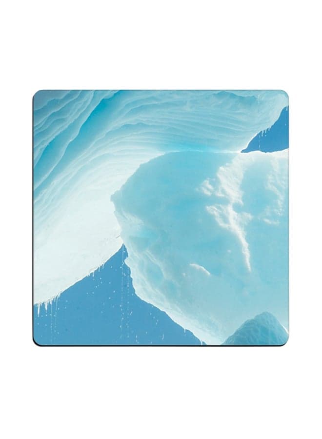 Iceberg Hole Sky Printed Coaster White/Blue 9x9cm