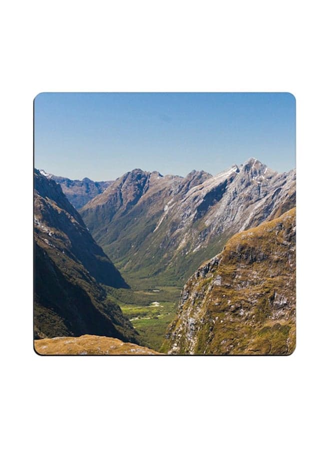 Mountain Printed Coaster Multicolour 9x9cm