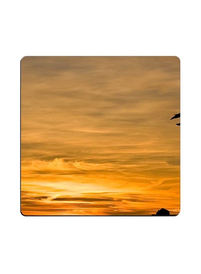 Printed Coaster Orange 9x9cm