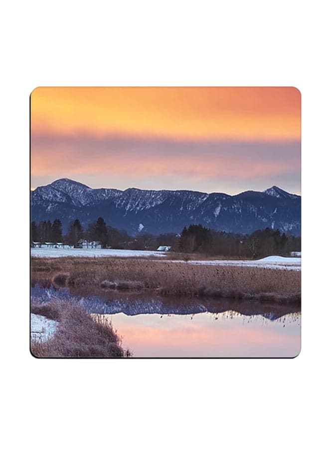 Printed Coaster Multicolour 9x9cm