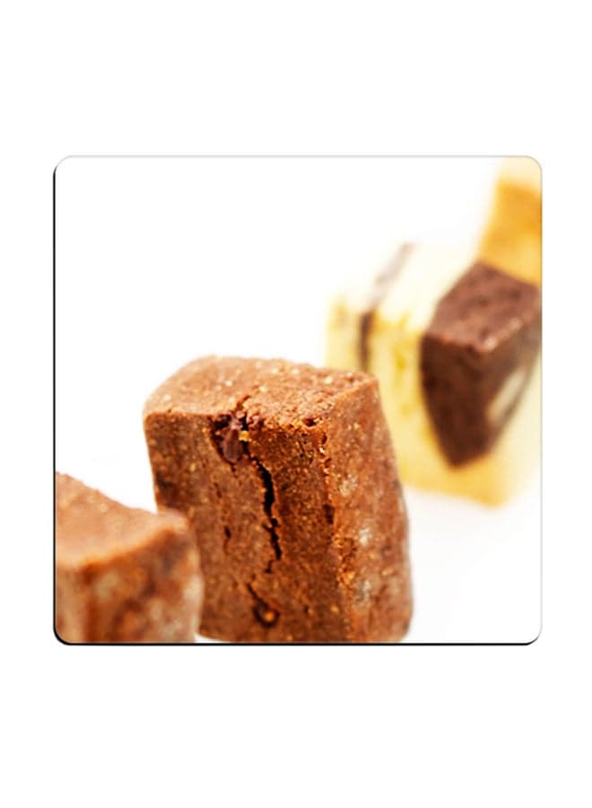 Chocolate Printed Coaster Brown/Beige 9x9cm