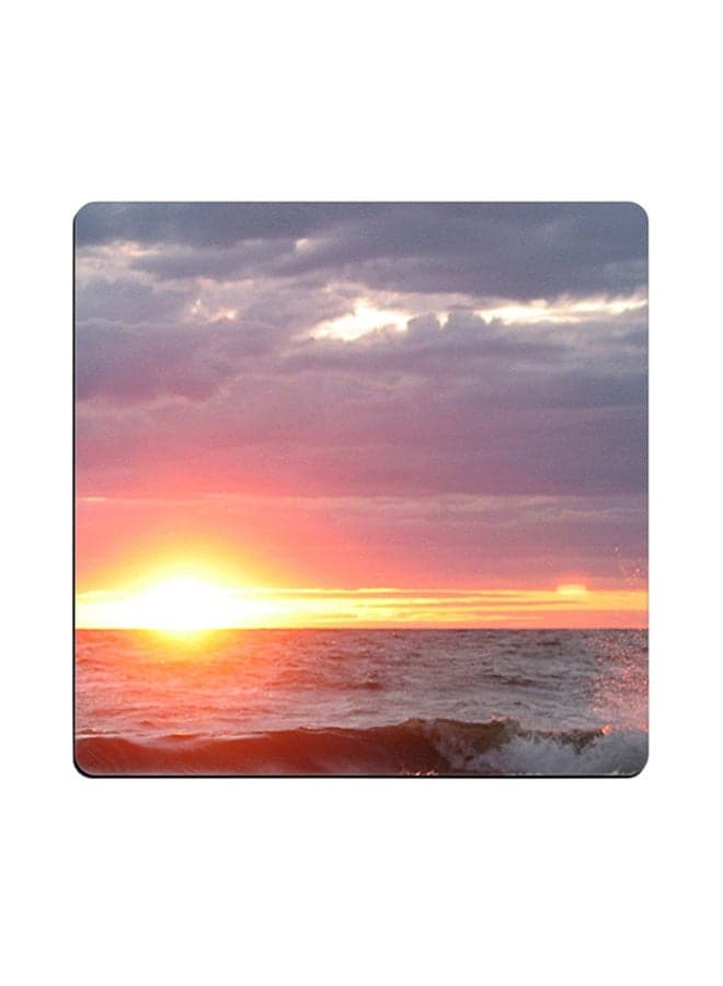 Sunset Printed Coaster Multicolour 9x9cm
