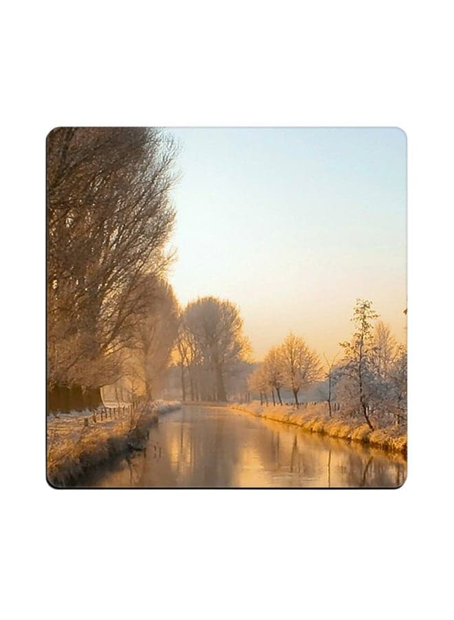 Dusk Dawn Printed Coaster Multicolour 9x9cm