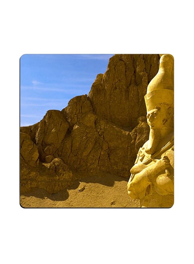 Ancient Egypt Printed Coaster Beige 9x9cm