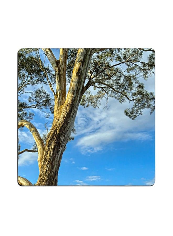 Tree Printed Coaster Multicolour 9x9cm