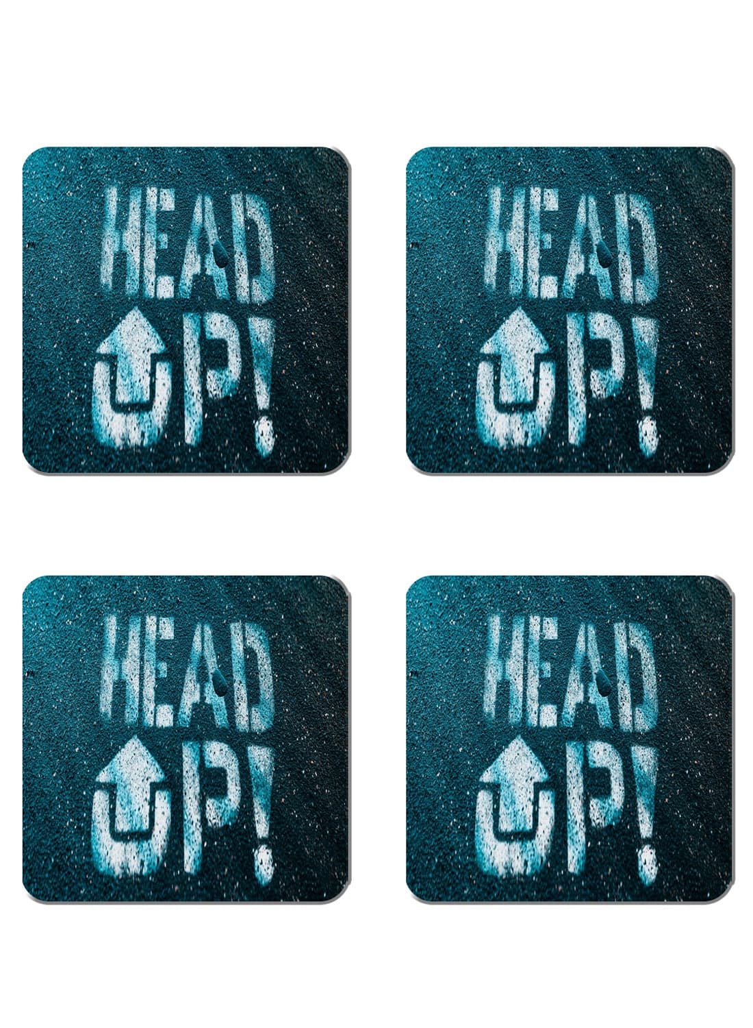 4-Piece Printed Coaster Set Multicolour 15 x 15cm