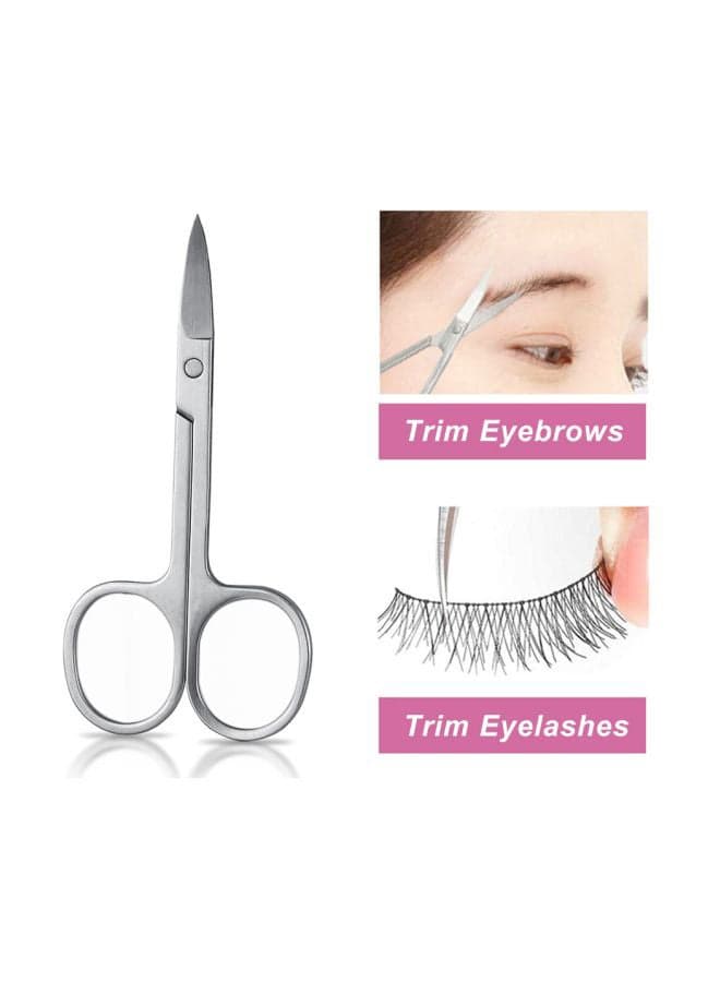 Stainless Steel Scissors Silver Eyebrow Grooming Scissors (٥)