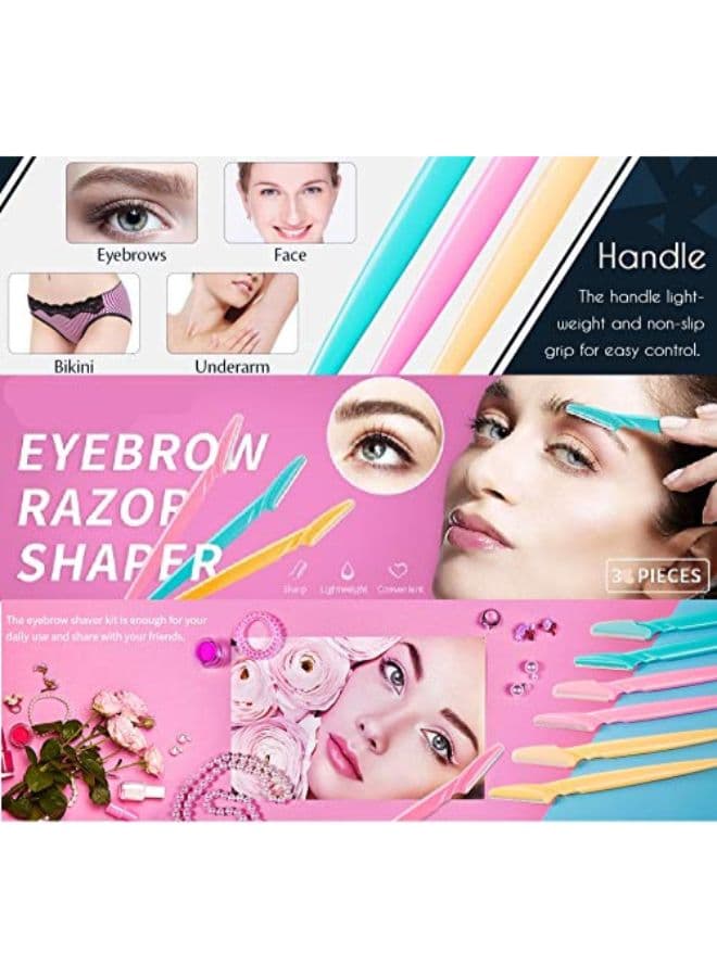 3-Piece Eyebrow Razor Multicolour Women's Razors & Blades (٣)