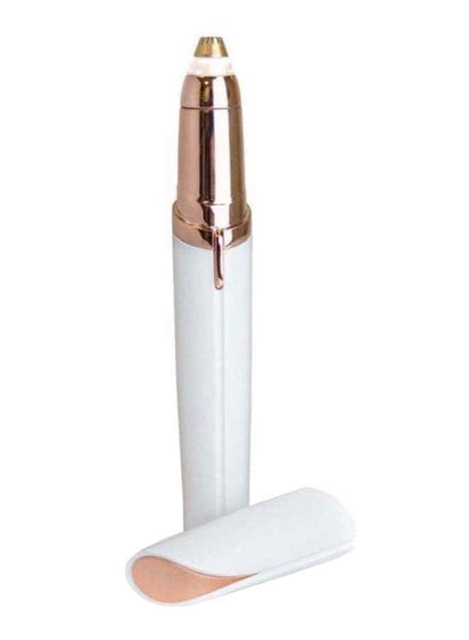 Electric Eyebrow Hair Remover Epilator Pen White/Gold