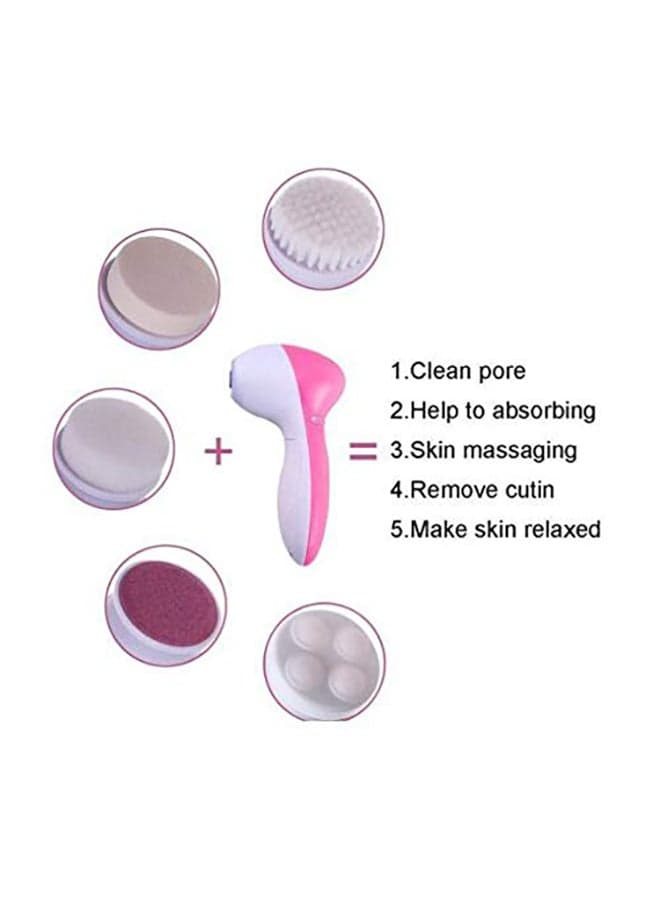 5 In 1 Beauty Care Massager Pink And White Pink/White Face Massagers & Rollers (٤)