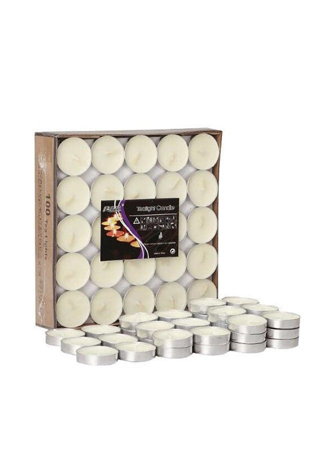 50-Piece Tea Light Candle Set White