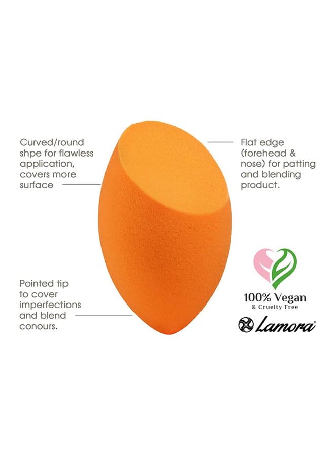 Makeup Foundation Sponge Blender orange Make Up Sponges (4)