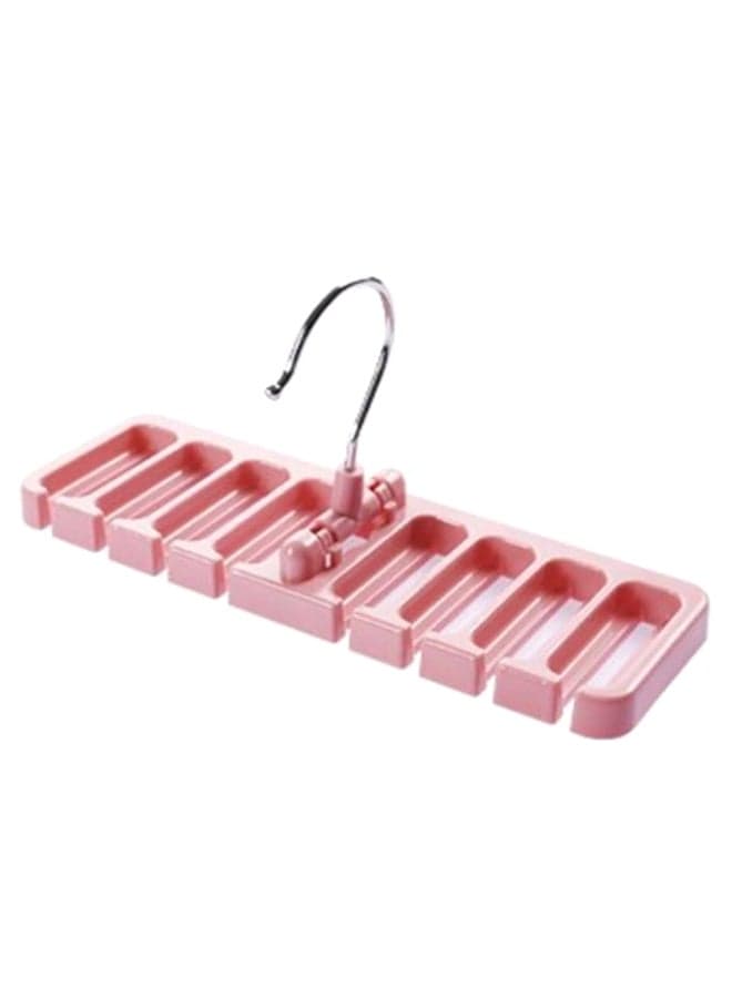 Foldable Tie Belt Storage Hanger Pink Household Cleaning Supplies