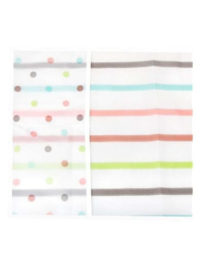 Waterproof Strip Dot Printed Microwave Oven Cover Multicolour 85 x 34cm Household Cleaning Supplies