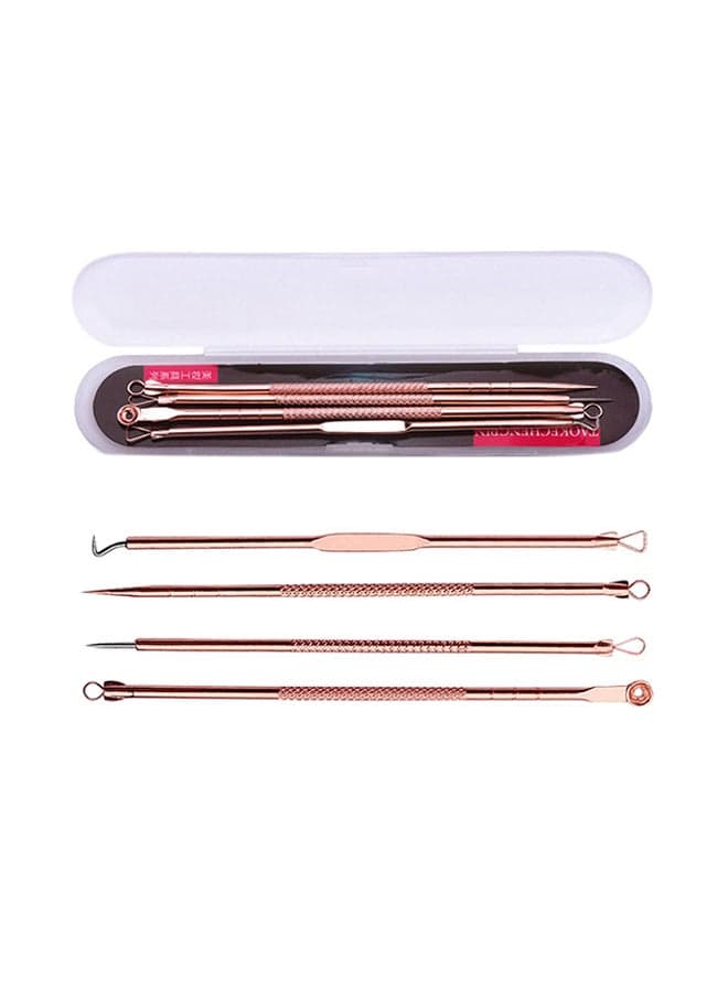 Pack Of 4  Acne Removal Needle Pimple Needle Blackhead Tools Rose Gold Blackhead & Acne Remover
