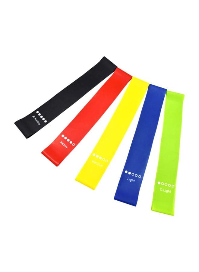 5-Piece Exercise Resistance Loop Band Set Suspension Trainers