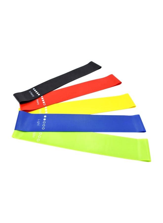 5-Piece Exercise Resistance Loop Band Set Suspension Trainers (٣)