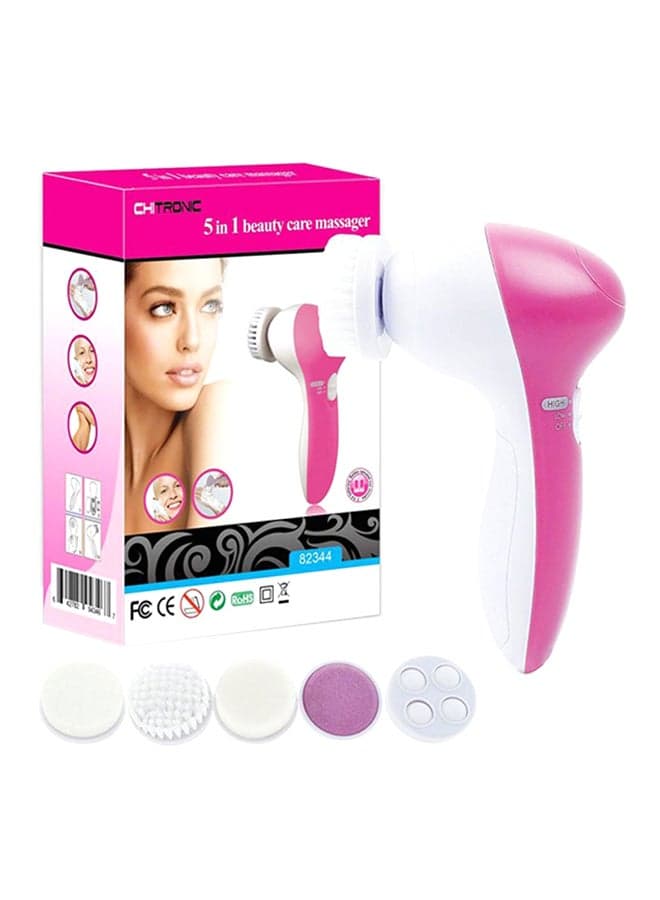 5-In-1 Beauty Care Face Massager Pink/White Face Massagers & Rollers (٤)