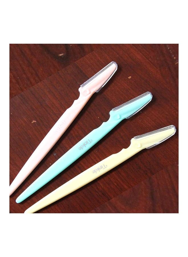 6-Piece Eyebrow Razor Set Pink/Green/Yellow 14.5cm Women's Razors & Blades (٣)