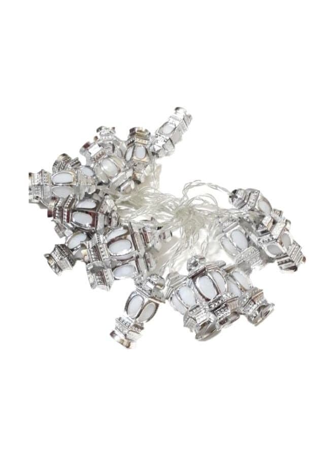 Ramadan Lanterns Rope Line Silver/White Outdoor String Lights