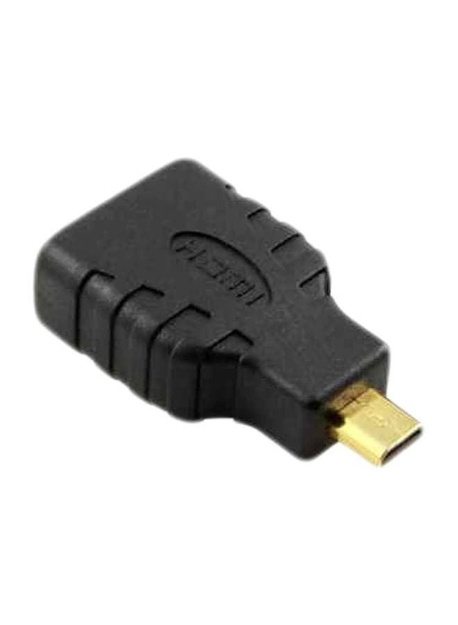 HDMI A Female To HDMI Micro D Male Adapter Black Television Accessories