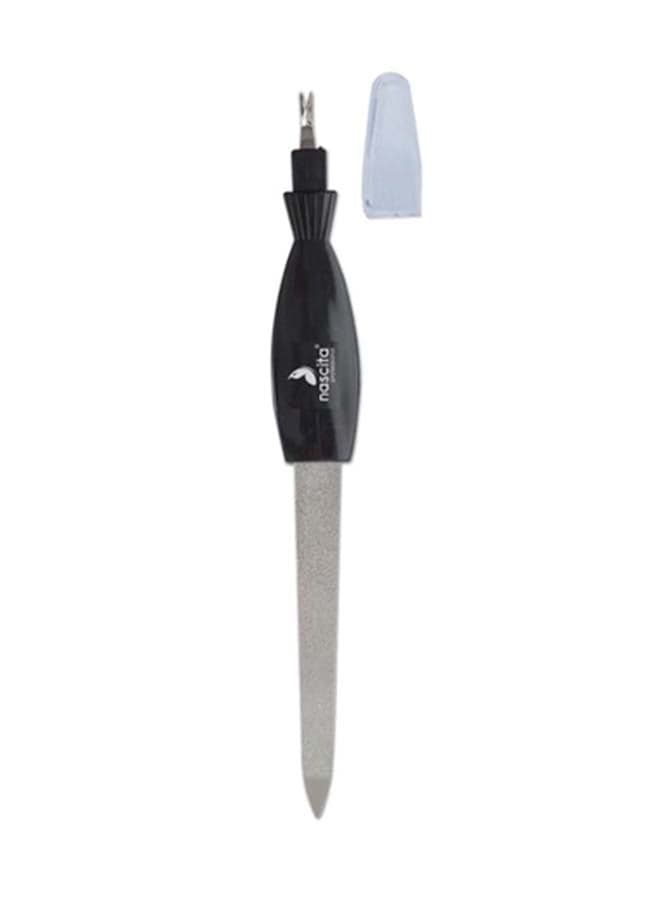 Nail Scraper File Black/Silver