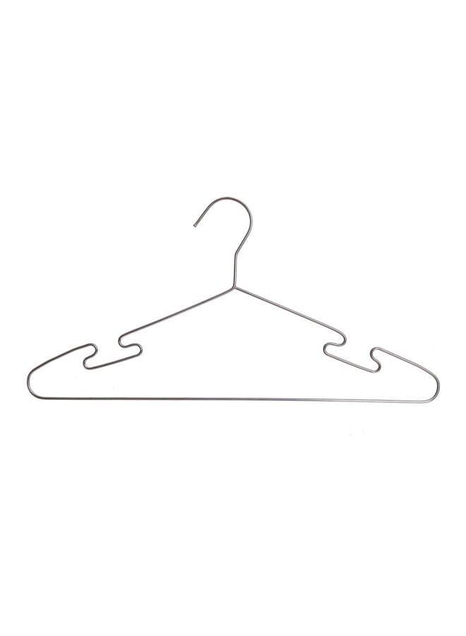 10-Piece Clothes Hanger Set Silver 35x60cm