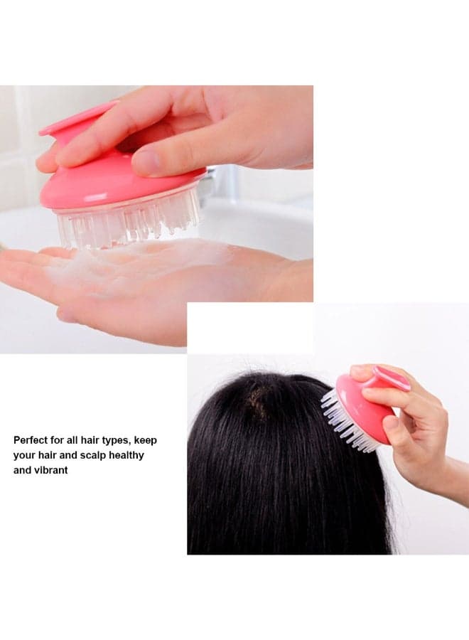 Silicone Shower Bath Scalp Massage Hairbrush Blue Hair Brushes (٣)