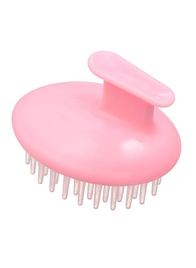 Silicone Shower Bath Scalp Massage Hairbrush Pink Hair Brushes