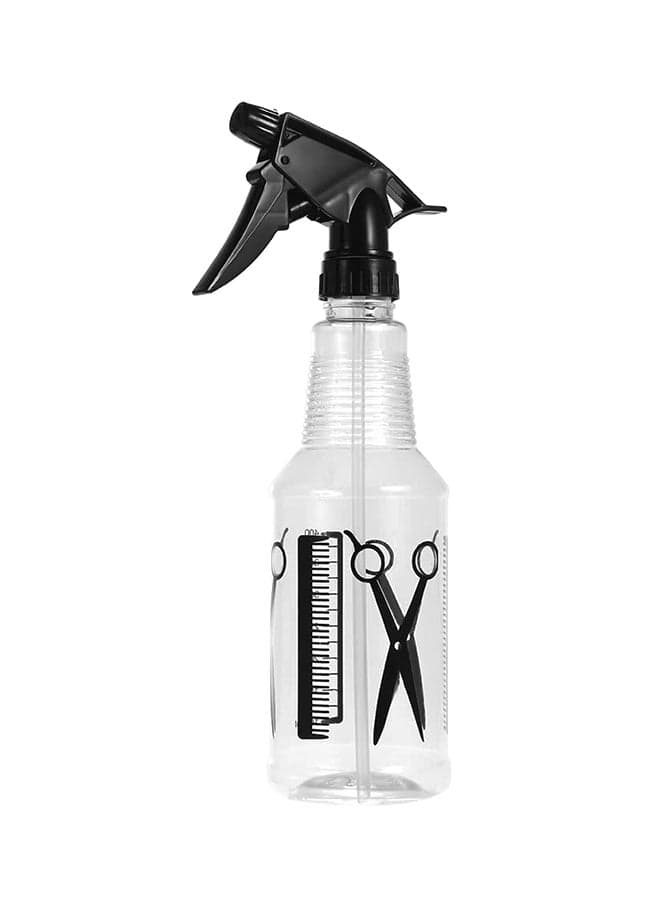 Plastic Hairdressing Bottle Mist Sprayer Black/Clear 390ml Styling Accessories