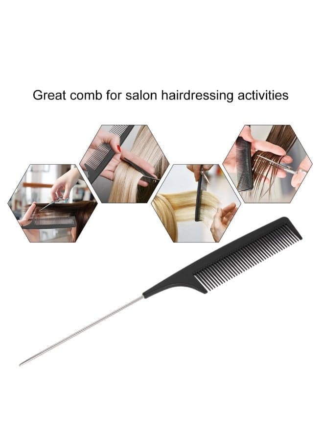 Professional Plastic Hair Cutting Comb Black One Size (٣)