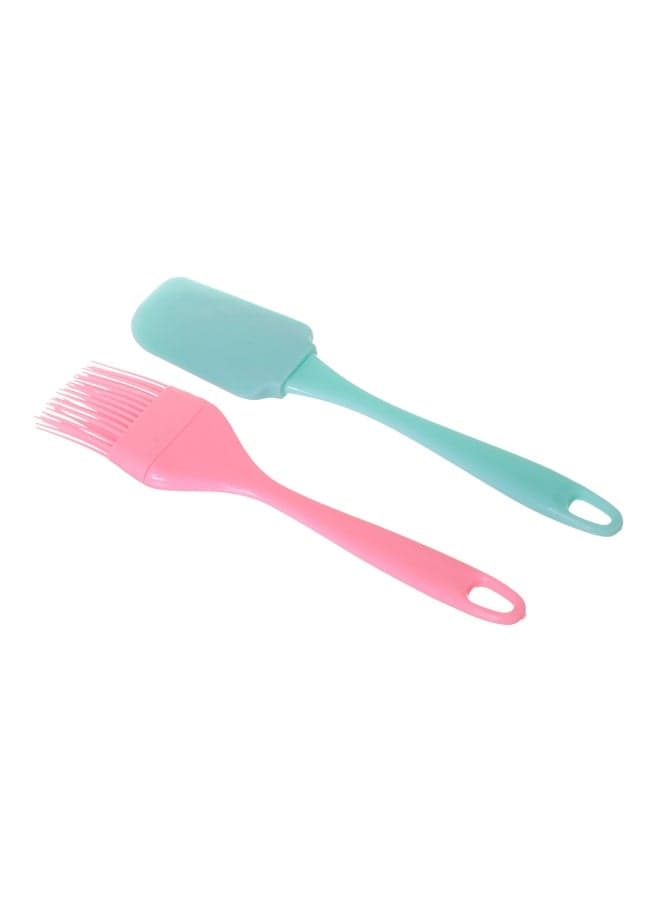 2-Piece Turner With Basting Brush Set Multicolour 3.2inch Spatula Turners