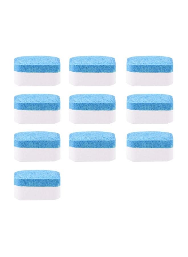 Pack Of 12 Washing Machine Cleaner Blue/White 13x2x6cm Household Cleaning Supplies